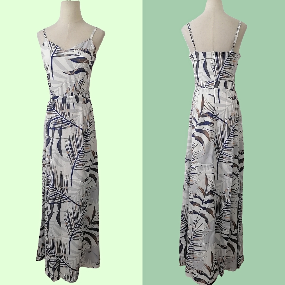 suspender maxi dress